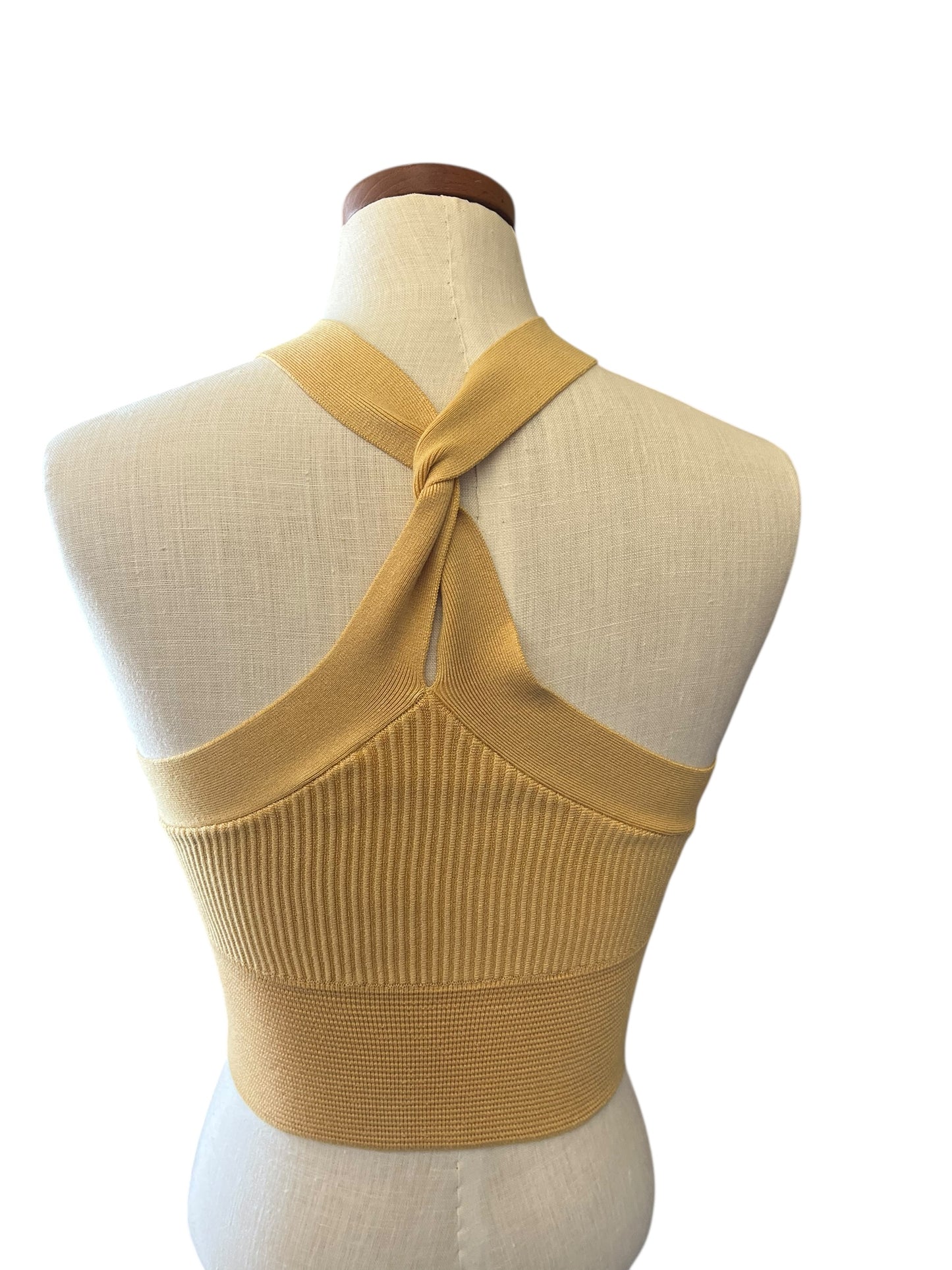 Yellow Abercrombie & Fitch Juniors top, Medium