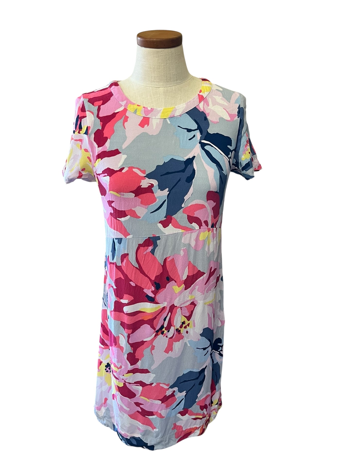Pink Floral Joules Dress, 6