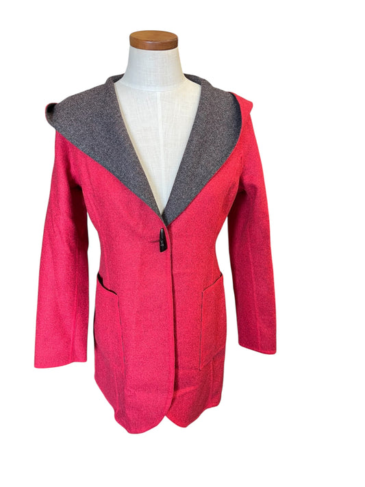 Red Peruvian Link Cardigan, Medium
