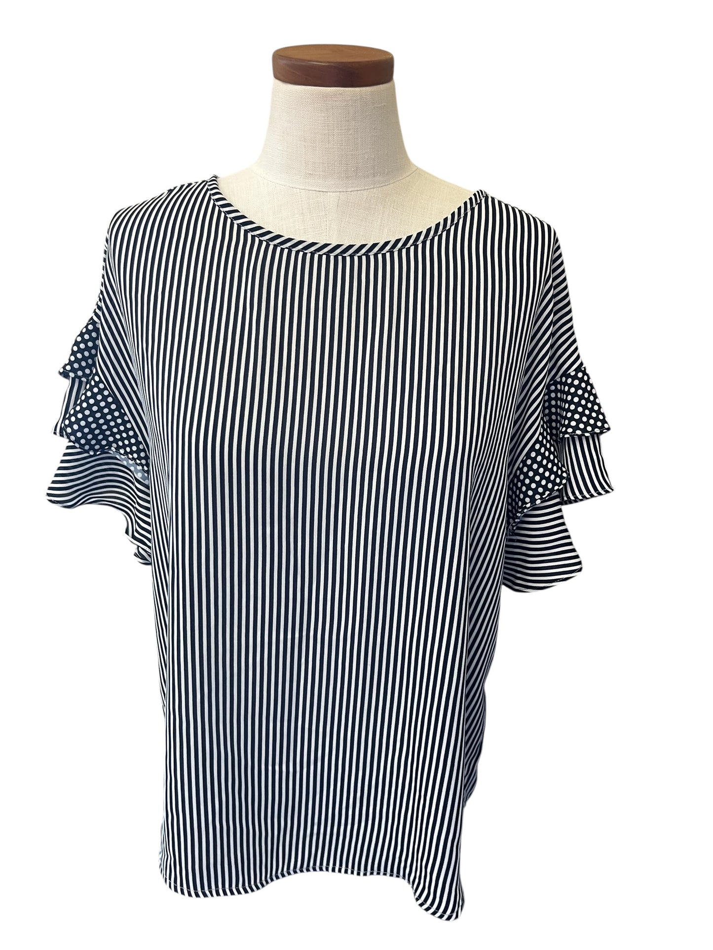 Navy Como Vintage Women's top, Medium