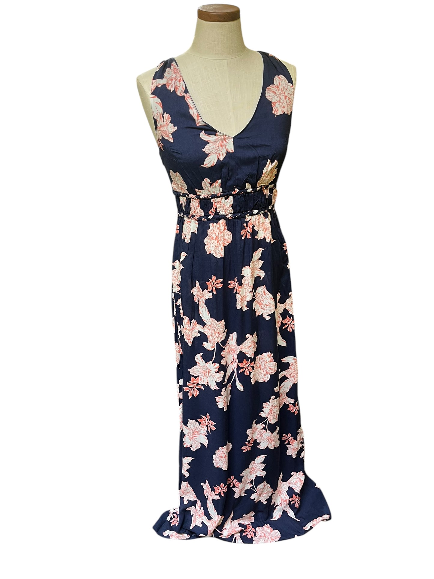 navy floral Japna Dress, Medium
