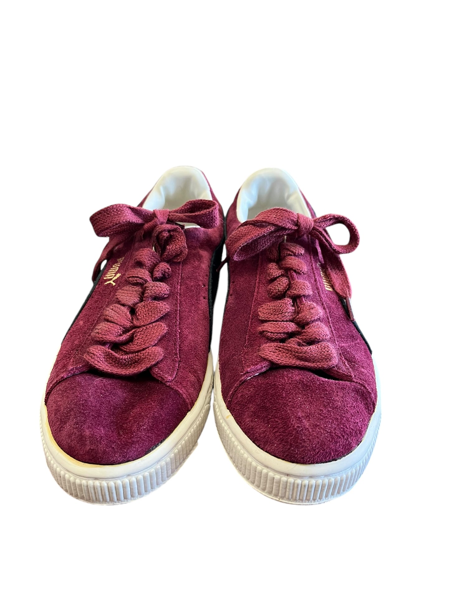 burgundy Puma Sneakers, 6.5