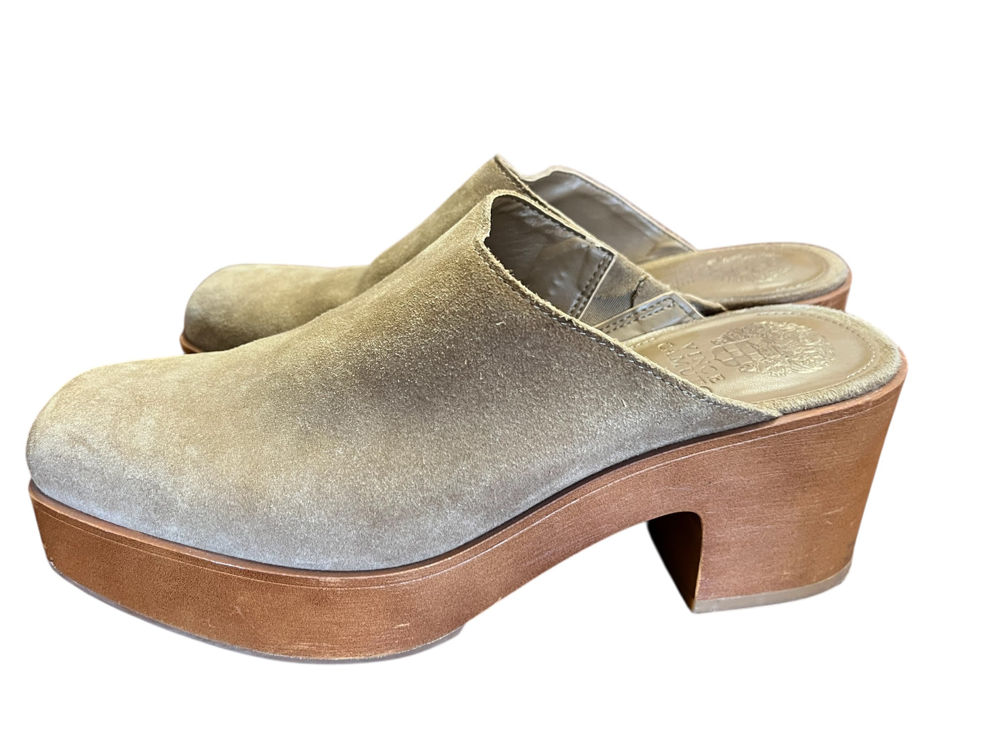 Tan Vince Camuto Clogs, 7.5