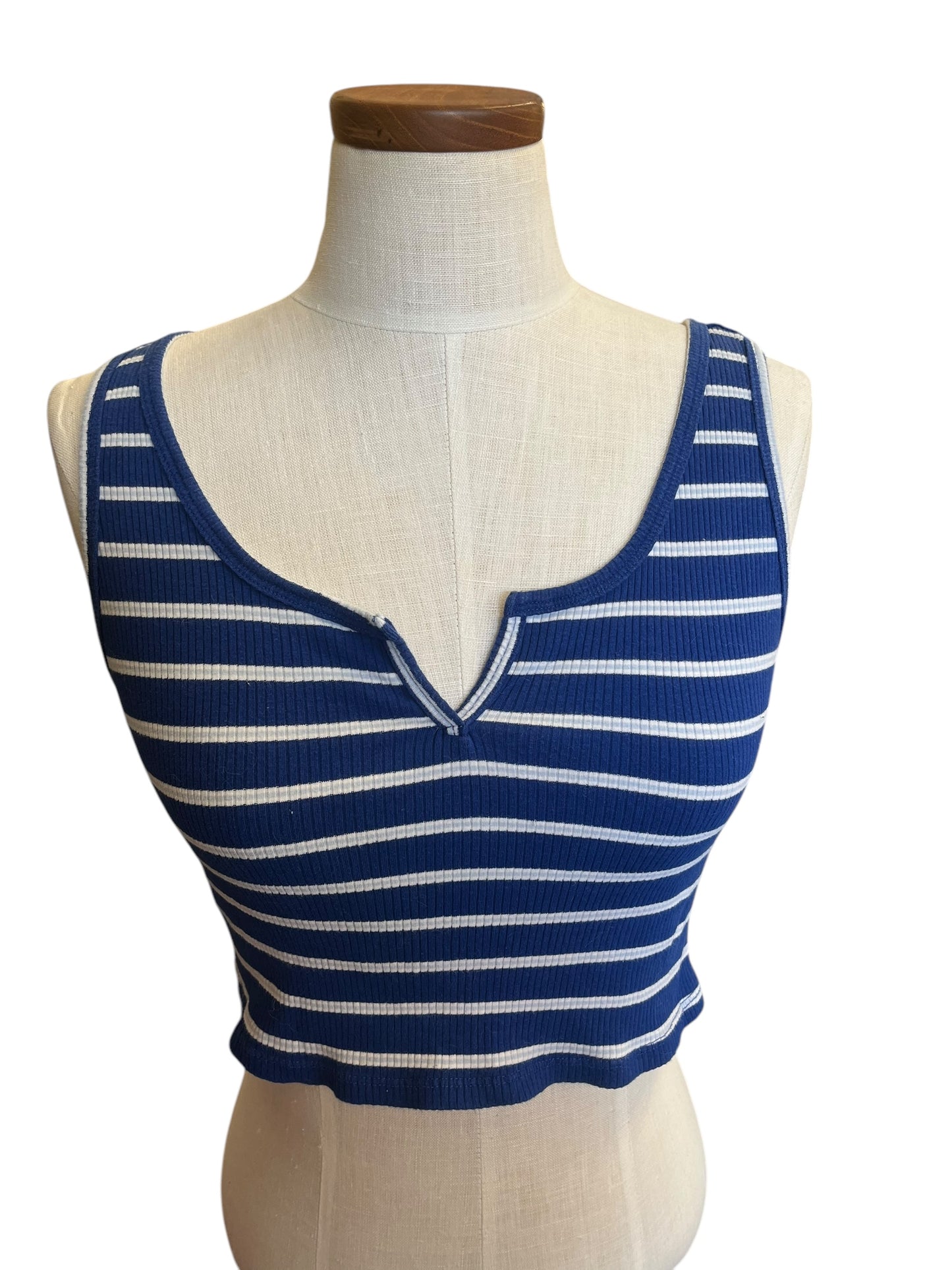 blue stripe Just Polly Juniors top, Large
