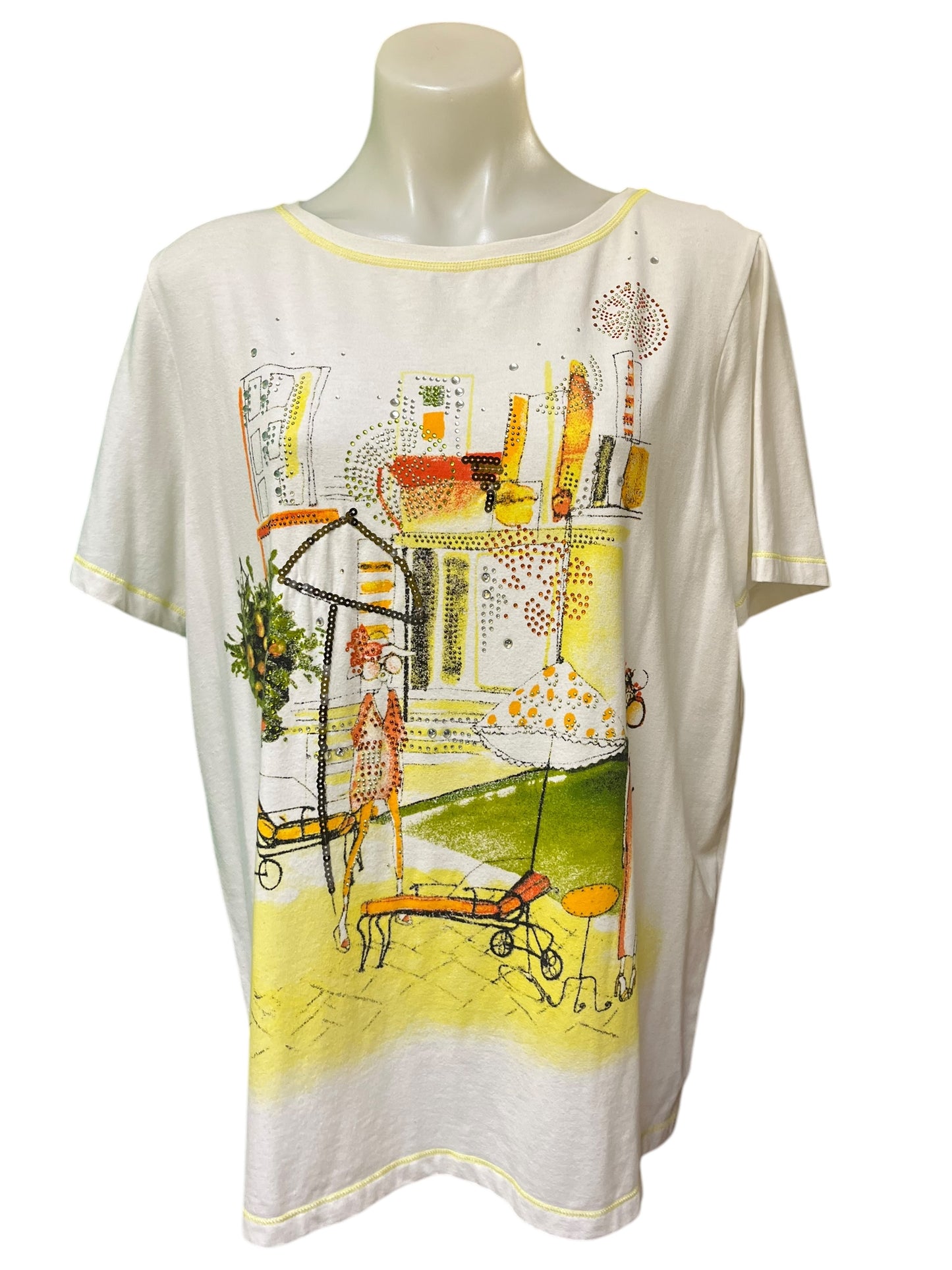 White Onque Women's top, 1X