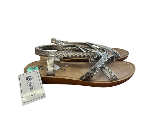 Harborsides Size 8.5 silver Sandals