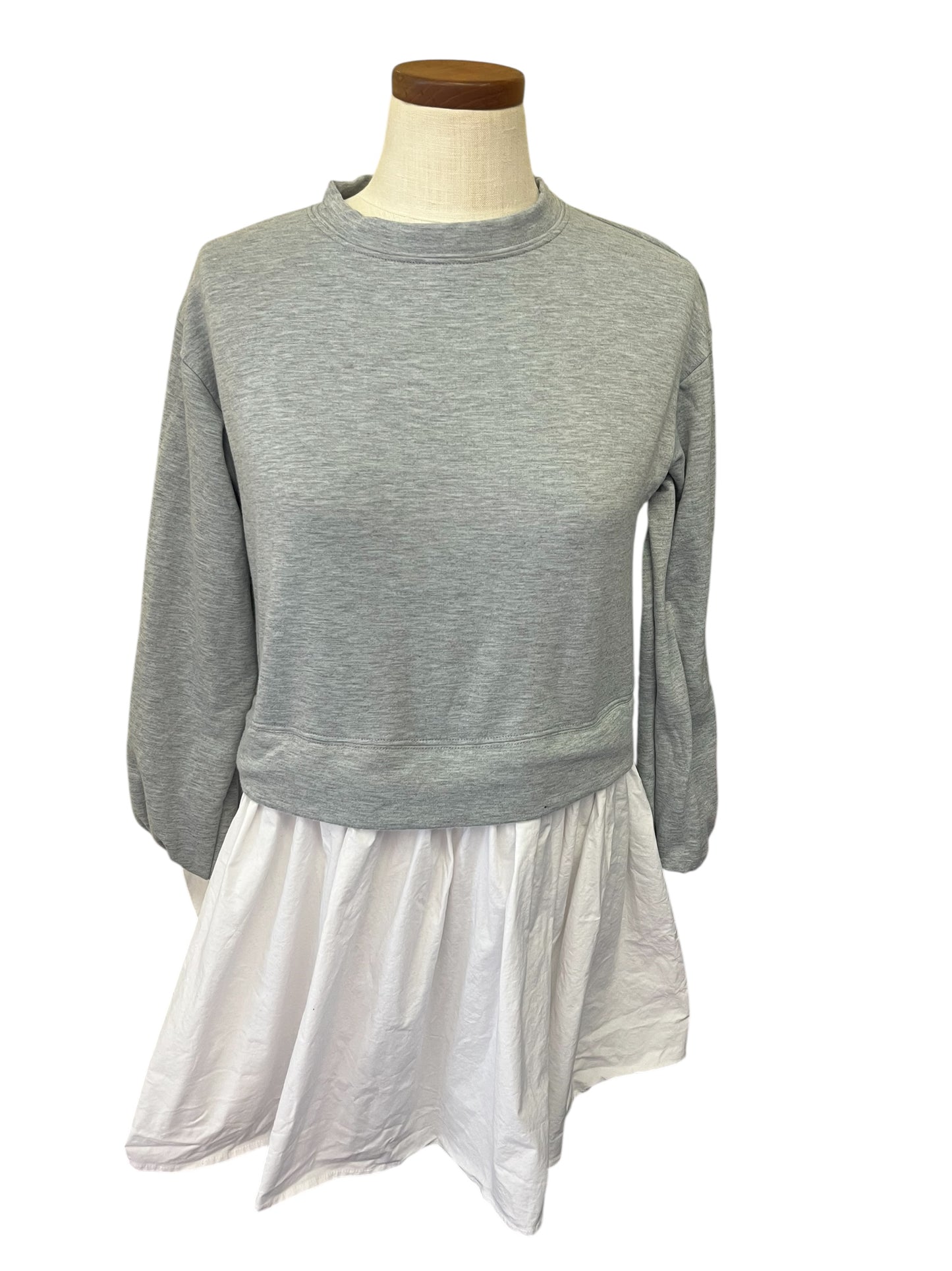 gray and white Francesca's Dress, xs