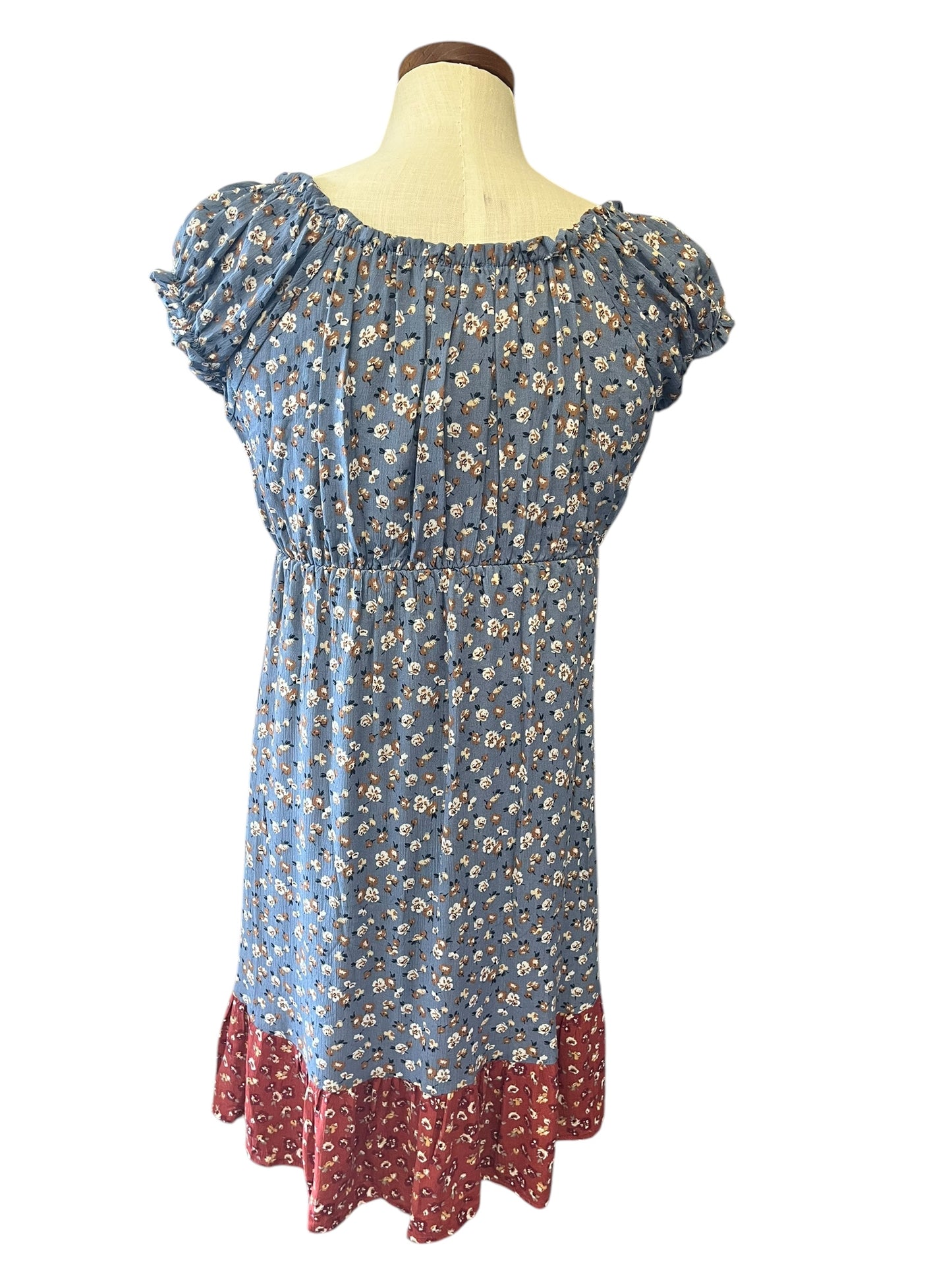 blue floral Luna Chix Dress, Medium