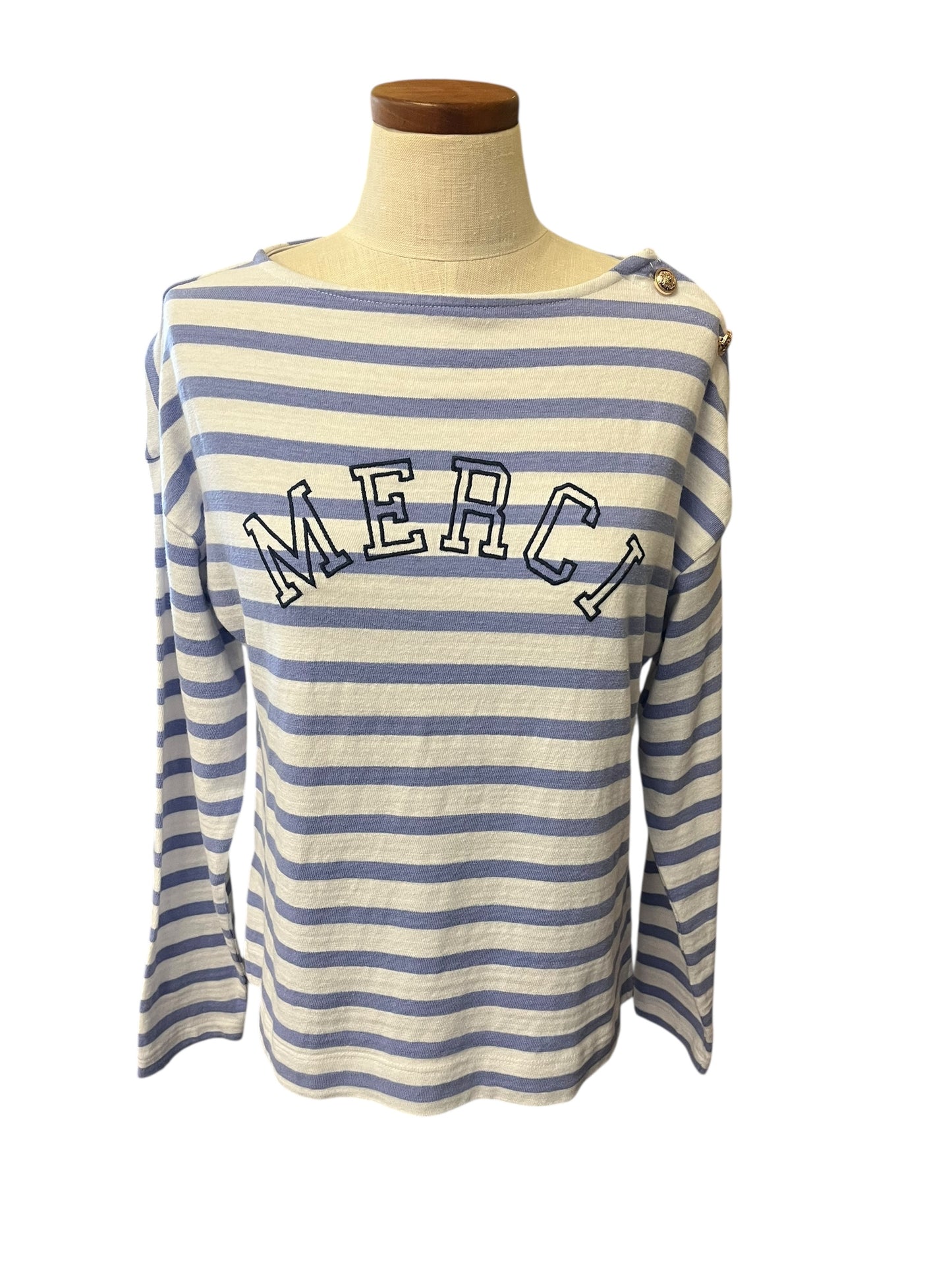 blue stripe Loft Women's top, Small