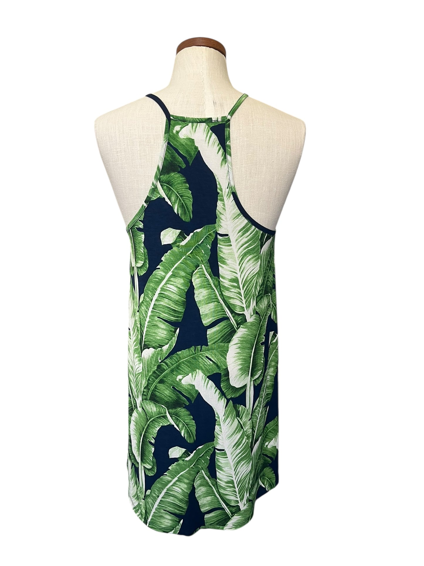 Navy French Gray Dress, Medium