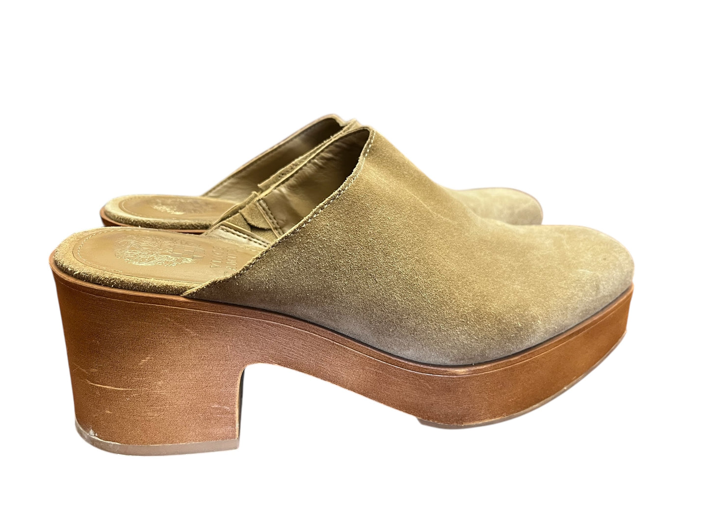 Tan Vince Camuto Clogs, 7.5