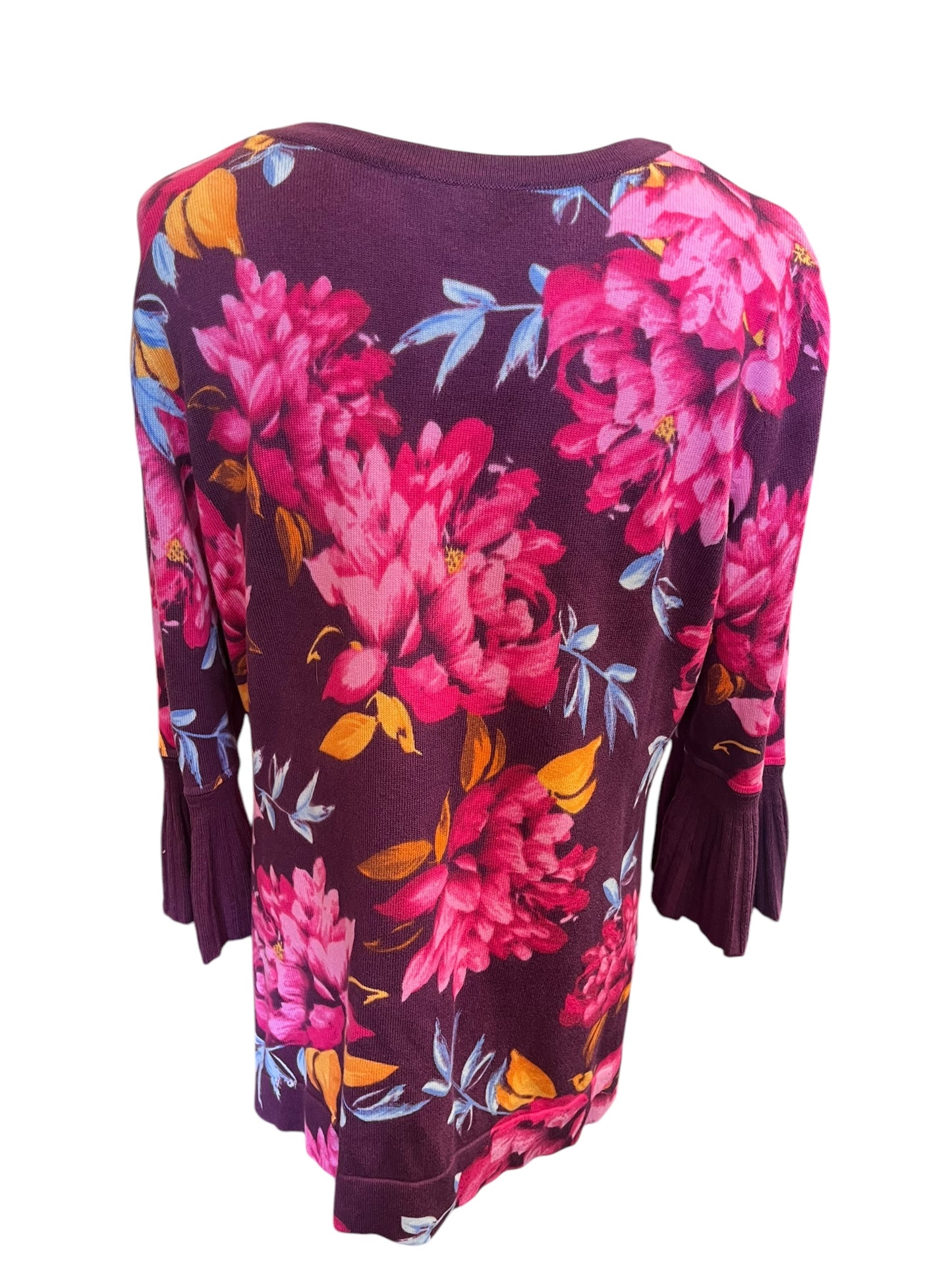floral Isaac Mizrahi Cardigan, Medium