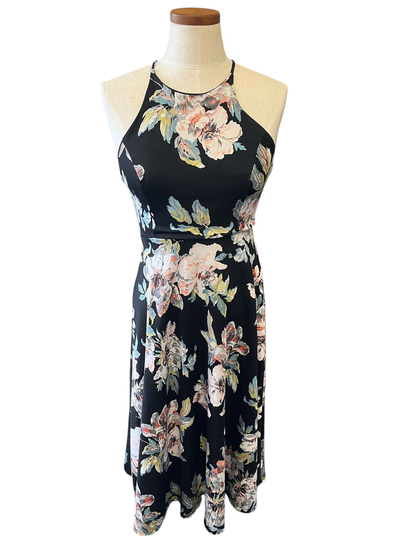 black floral Soprano Dress, Small