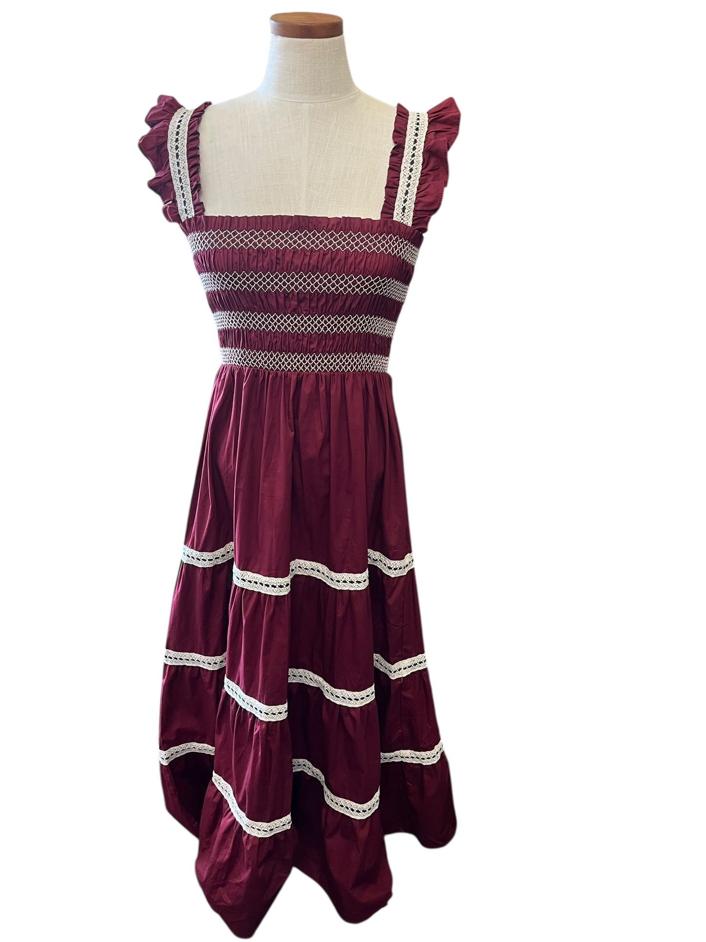 Maroon In The Beginning Dress, Large