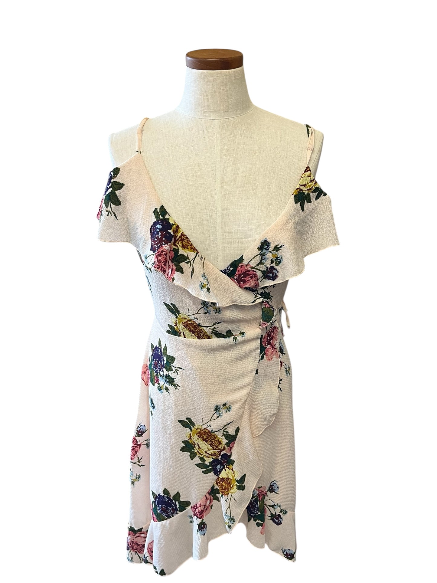 Pink Floral love at first sight Dress, Small