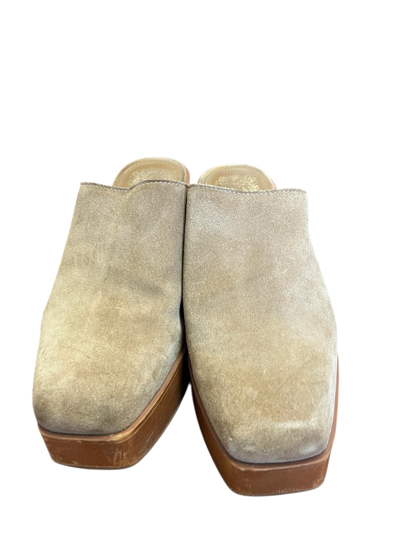 Tan Vince Camuto Clogs, 7.5