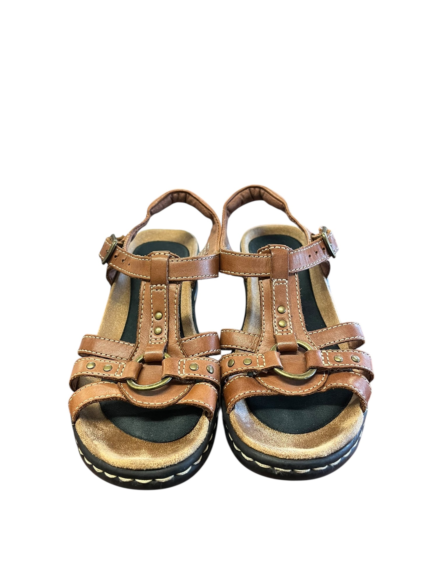 Brown Clarks sandals, 6