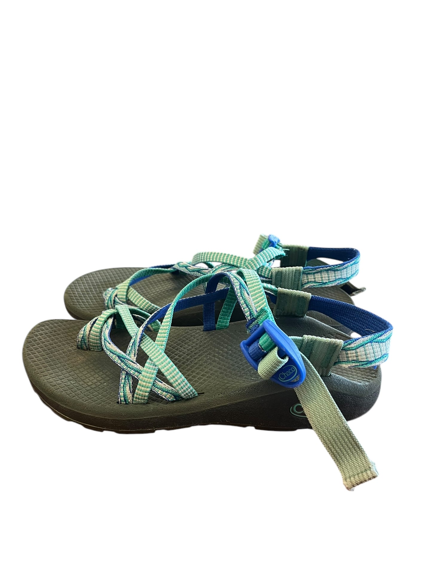 blue Chaco sandals, 8