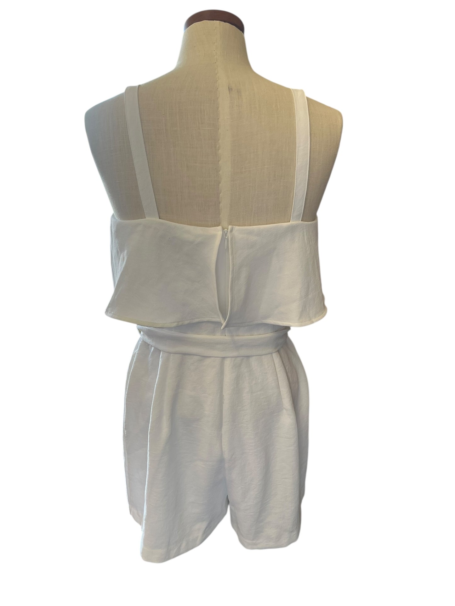 White Express Romper, Medium