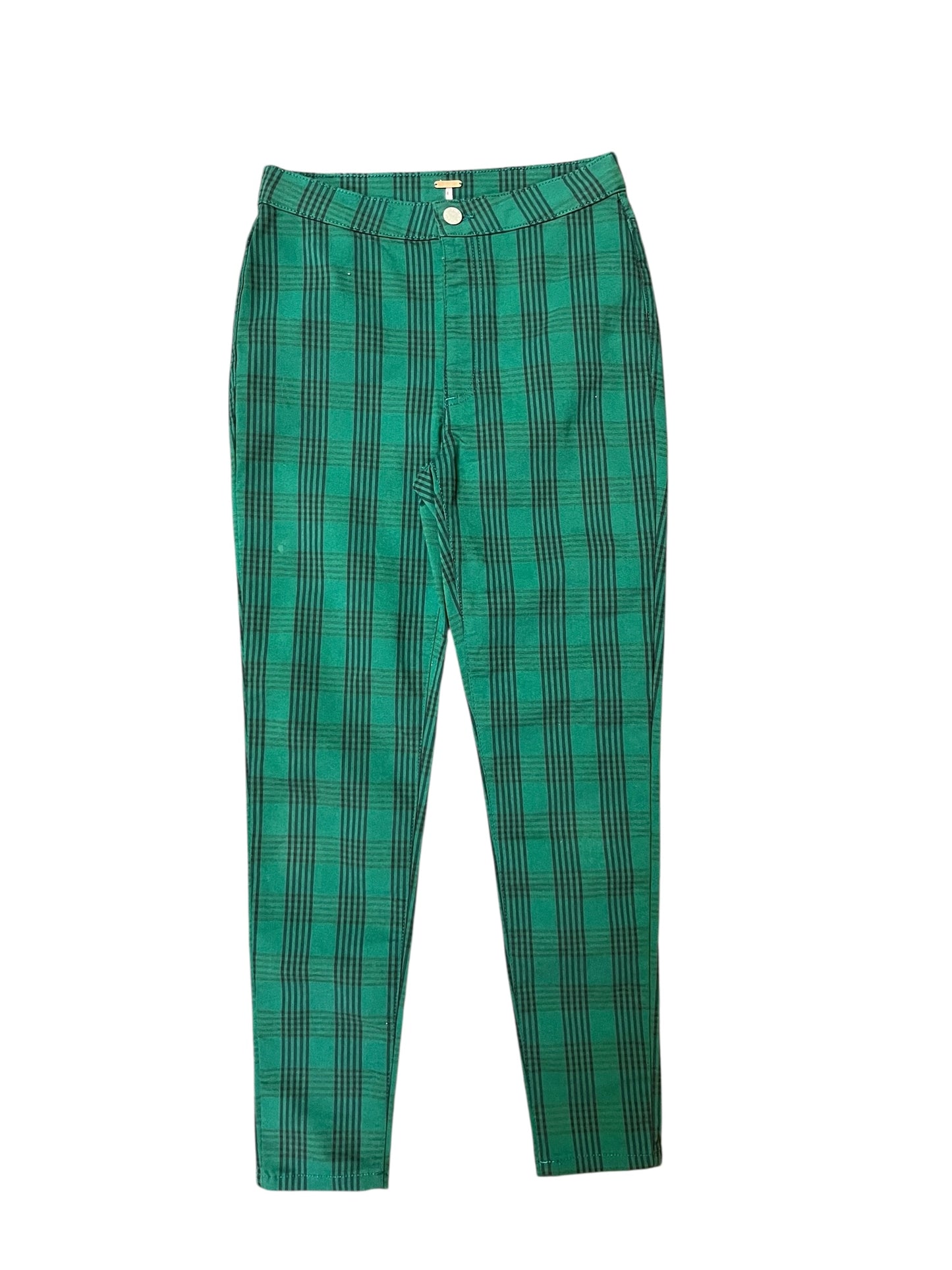 green plaid Free People Pants, 27