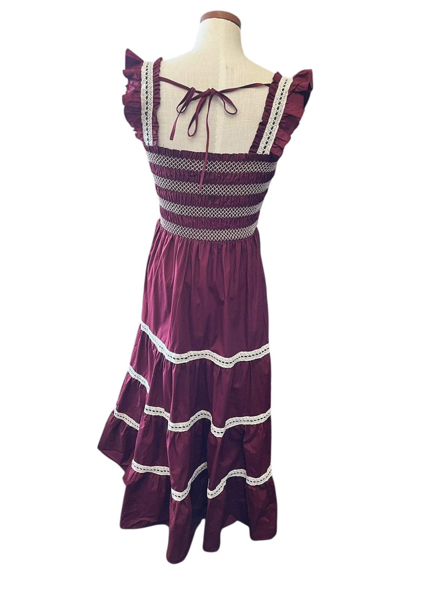 Maroon In The Beginning Dress, Large