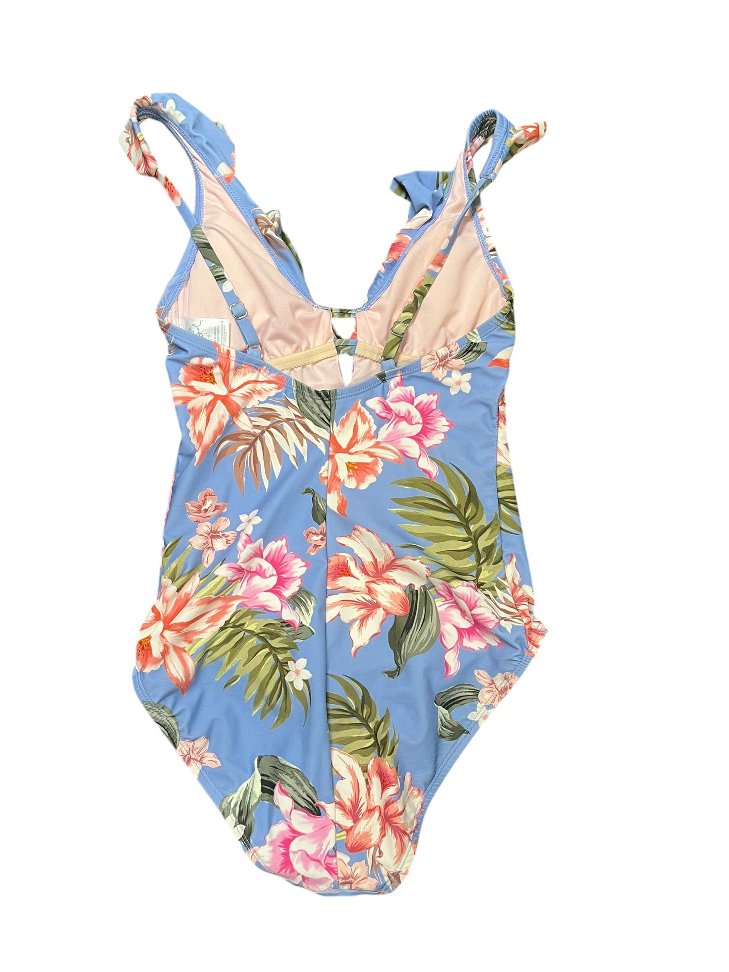blue floral Kona Sol Swimsuit, Small