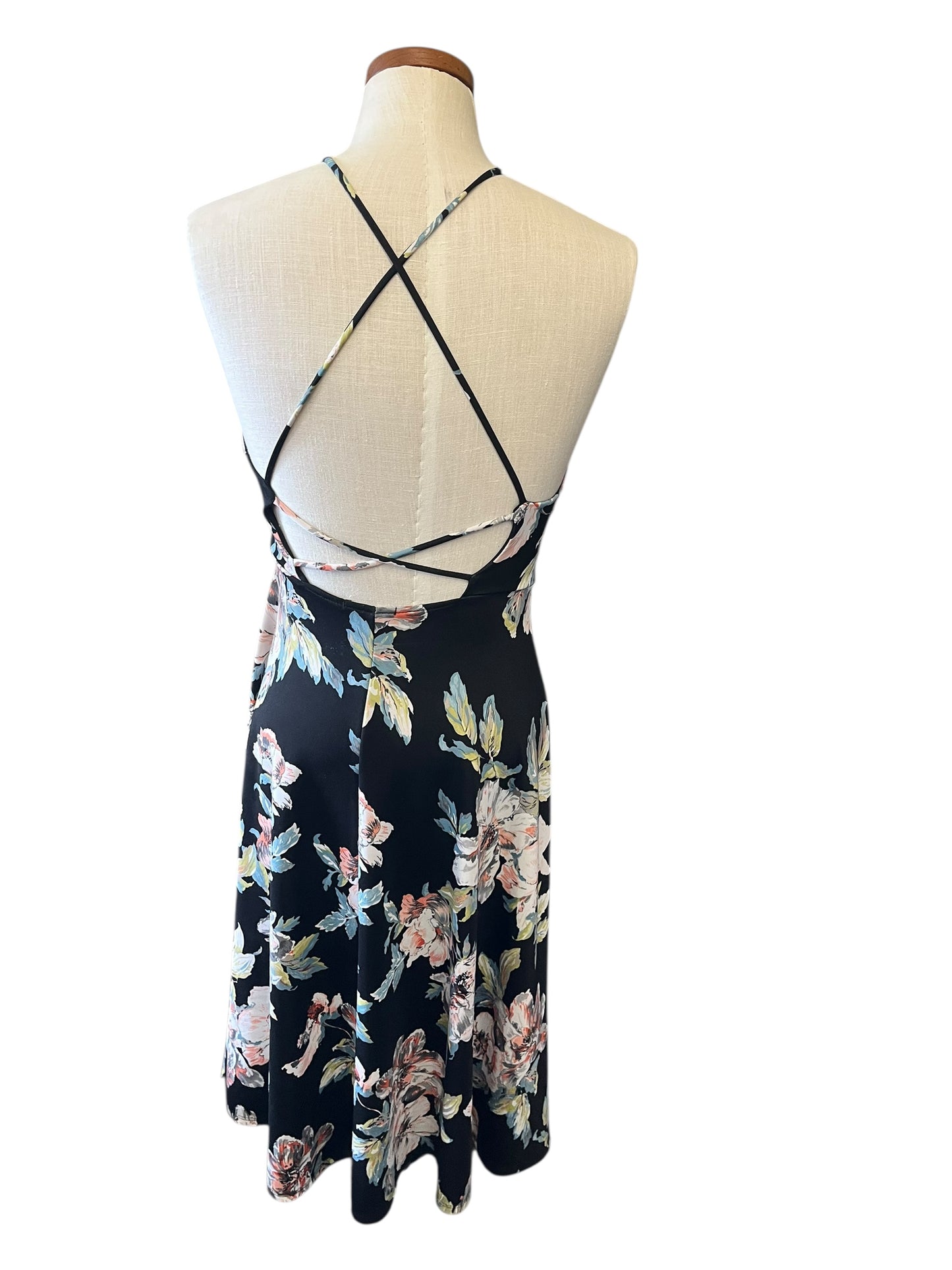 black floral Soprano Dress, Small