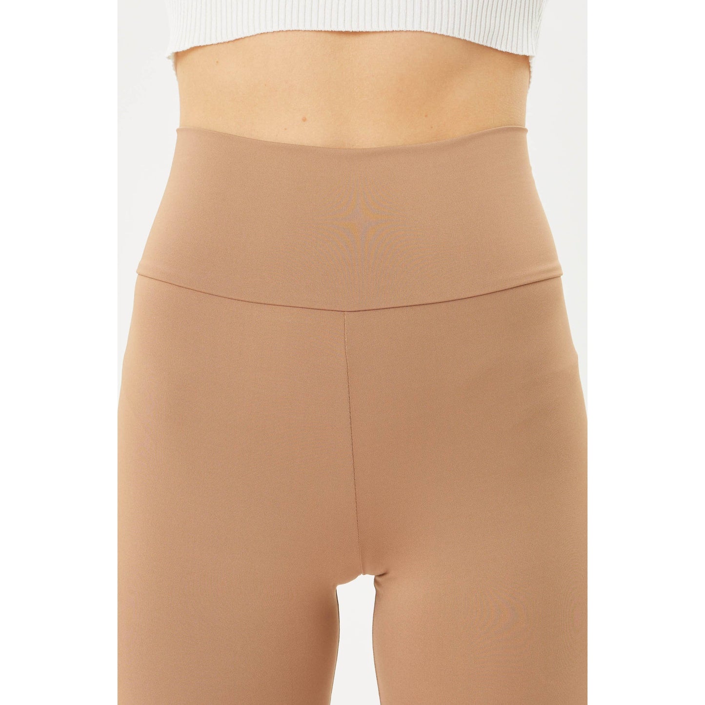High Waist Seamless Flare Leggings: BLACK / S