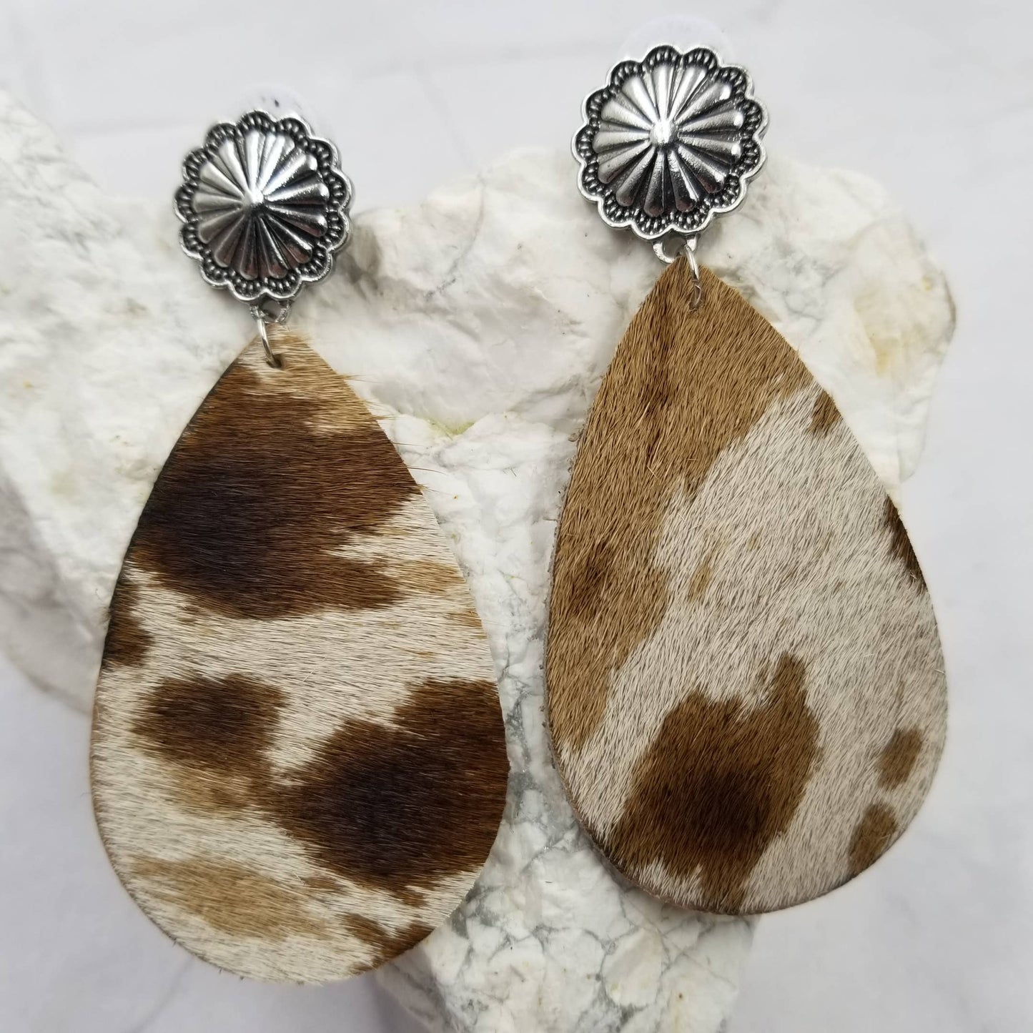 Western Hair Leather Earrings
