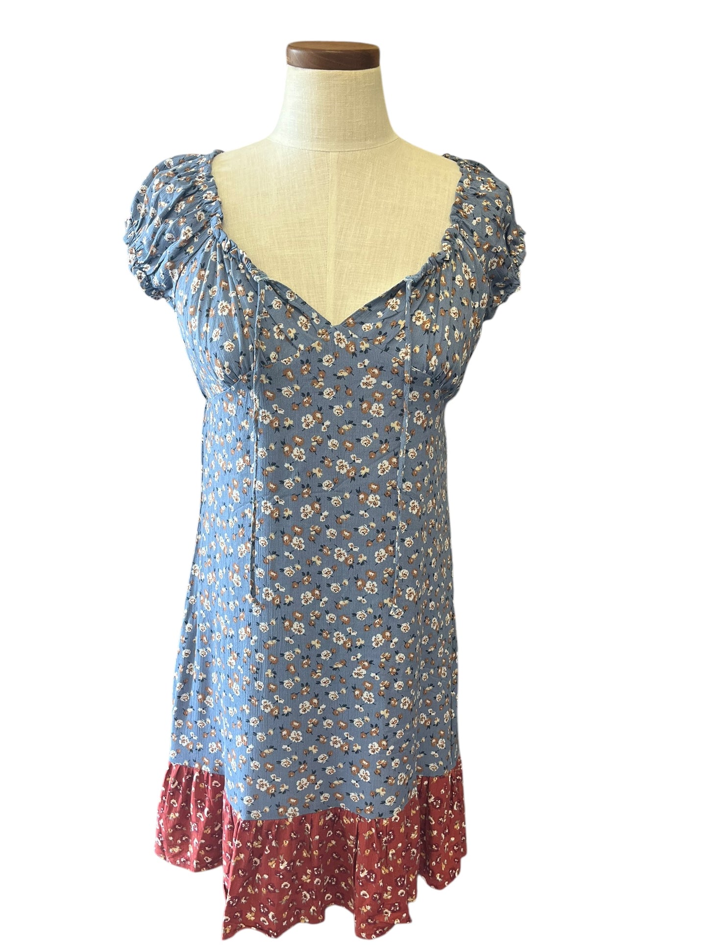 blue floral Luna Chix Dress, Medium