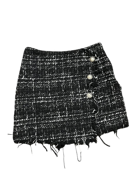 black,white blue rain Skirt, xs