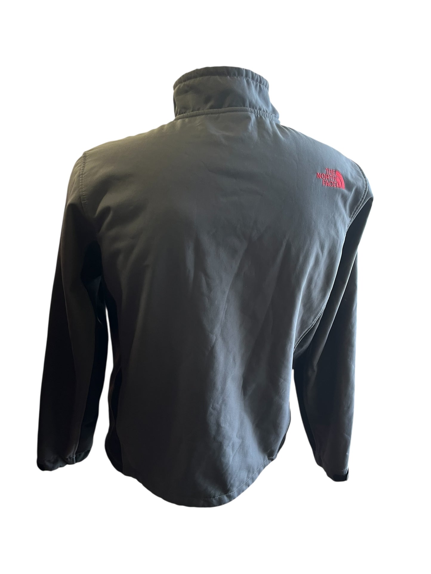 gray and black The North Face Men's Jacket, Medium