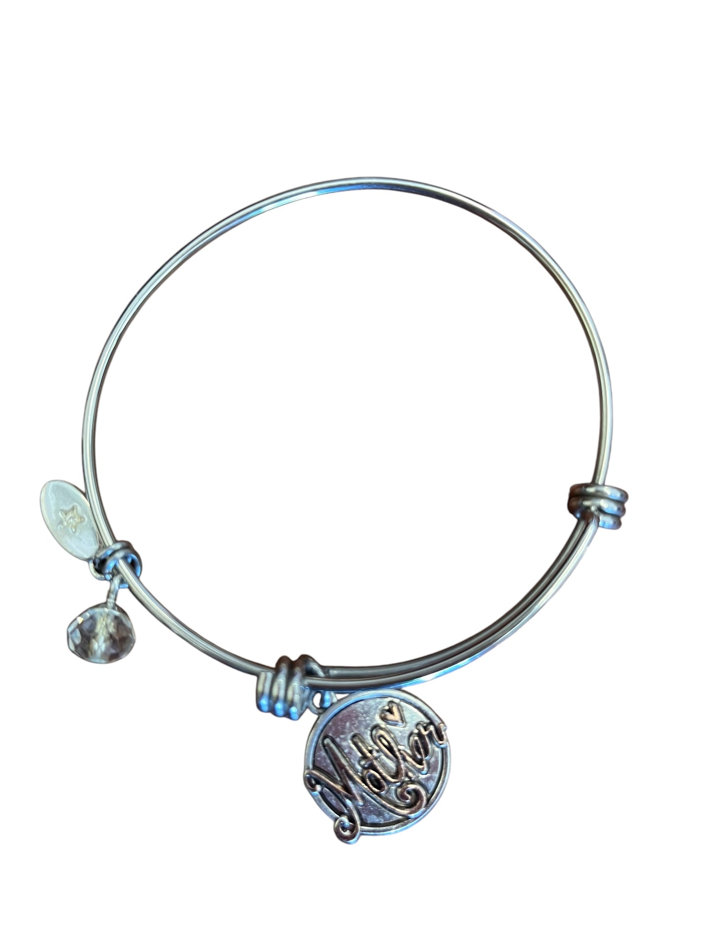 silver Alex & Ani bracelet