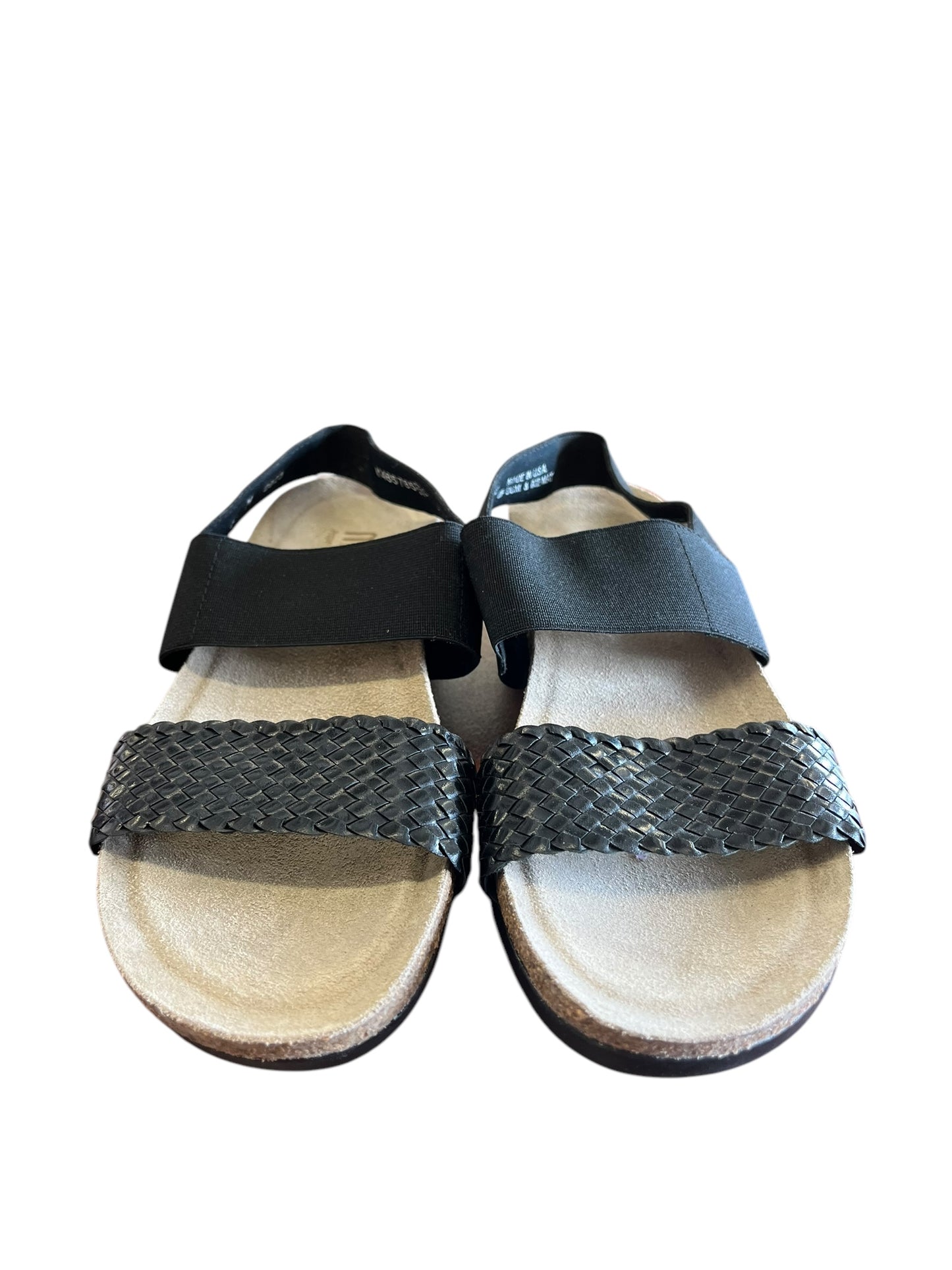 Black munro sandals, 6