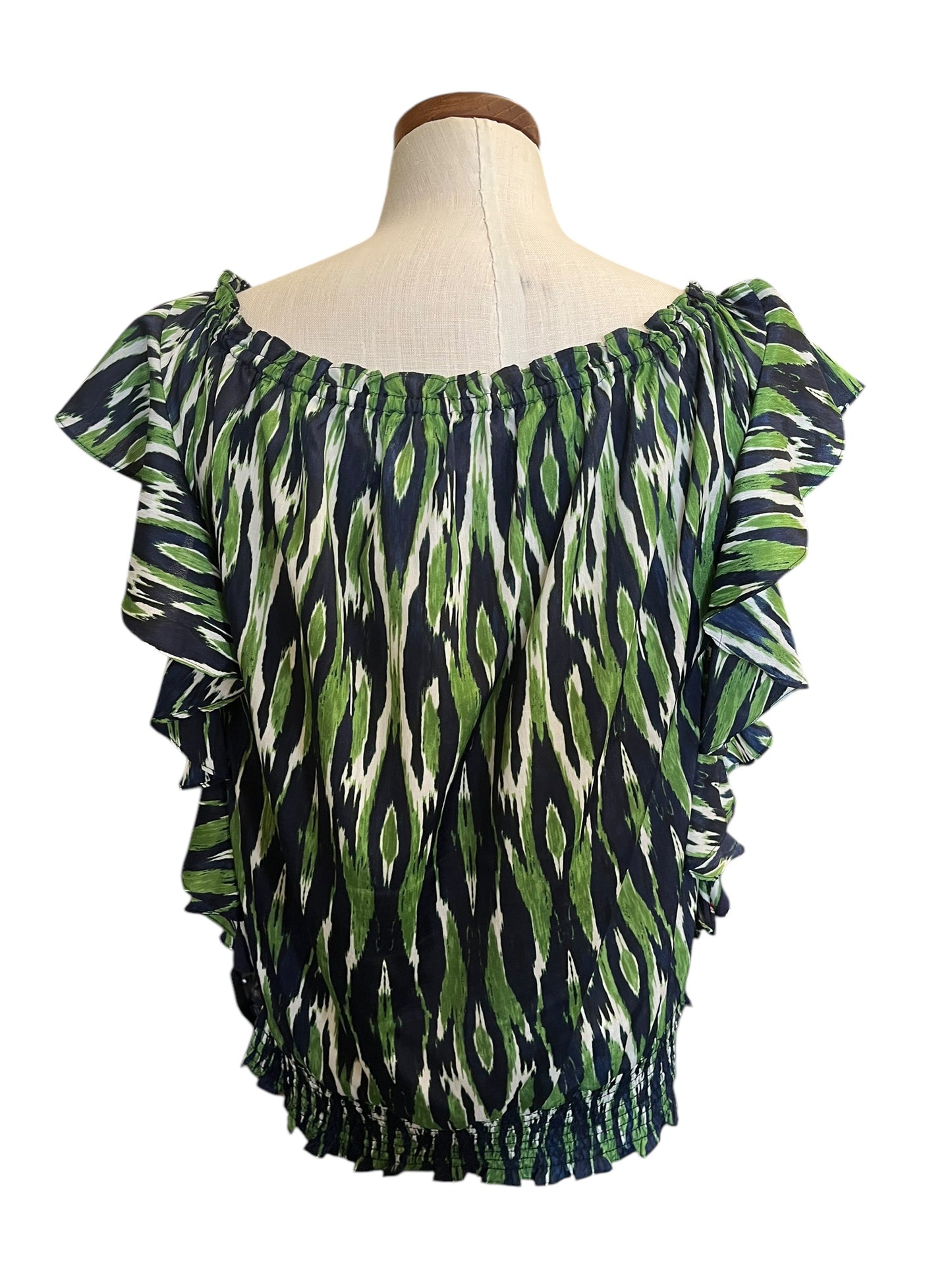 Green and blue Michael Michael Kors Women's top, Large