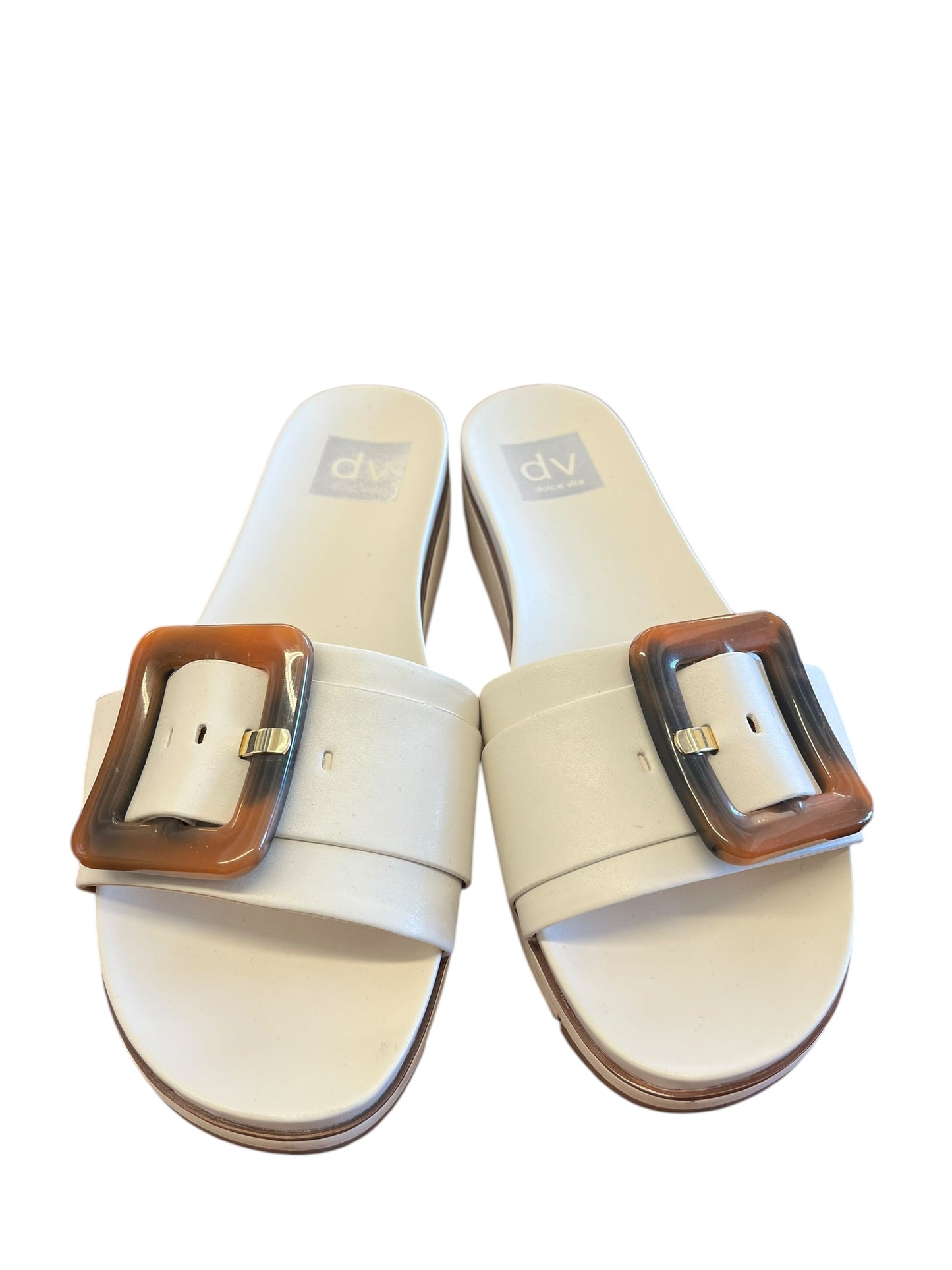 White Dolce Vita sandals, 7.5