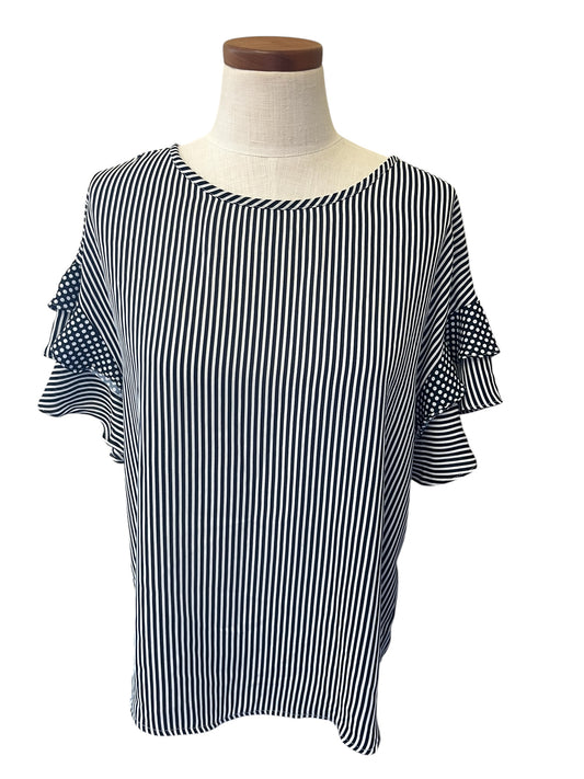 Navy Como Vintage Women's top, Medium