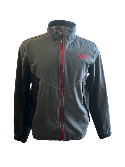 gray and black The North Face Men's Jacket, Medium