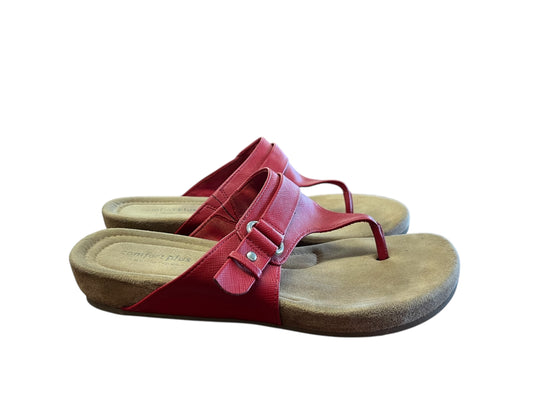 Red Comfort Plus sandals, 8