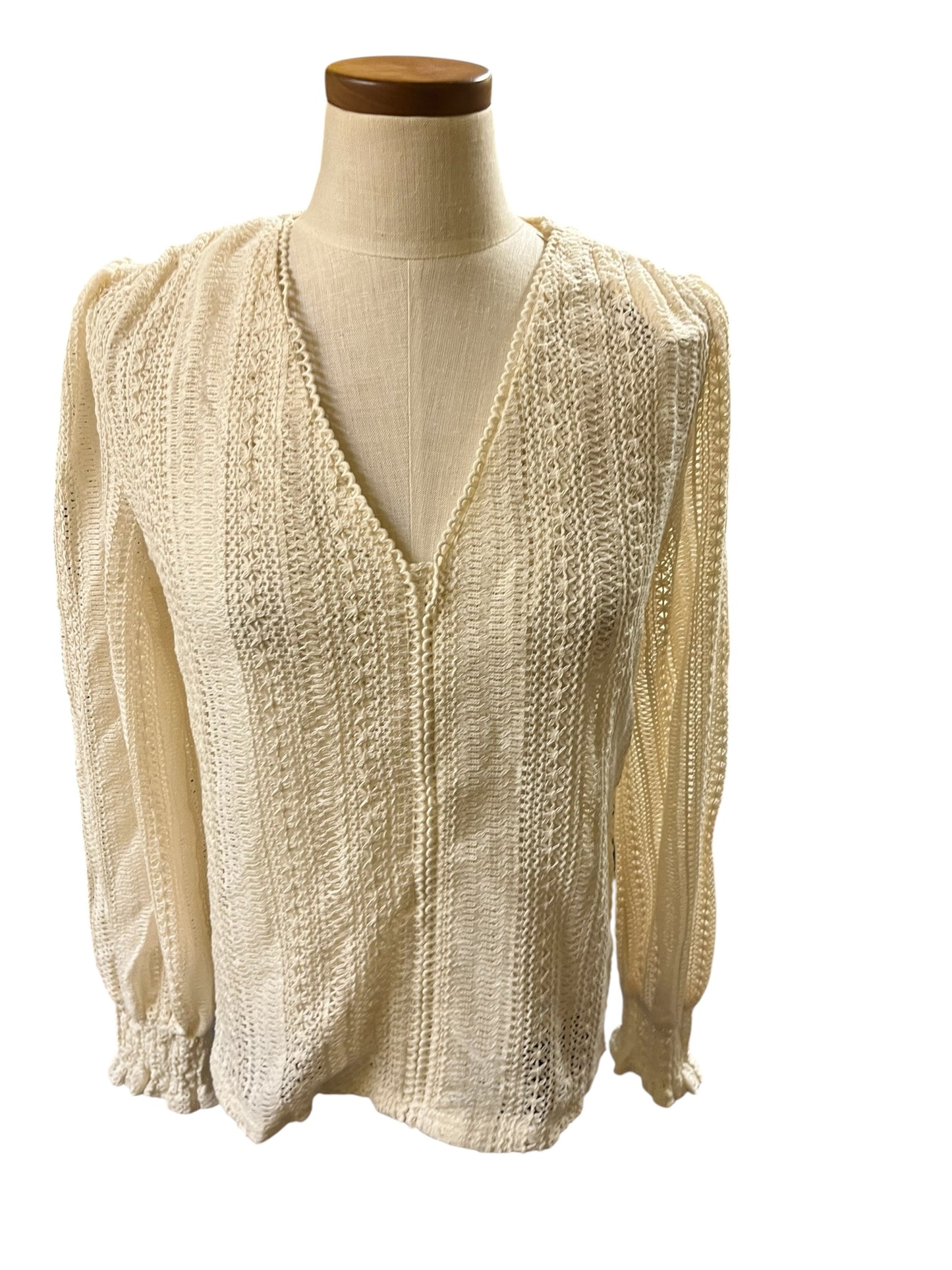 Cream Peace N Love Women's top, Medium