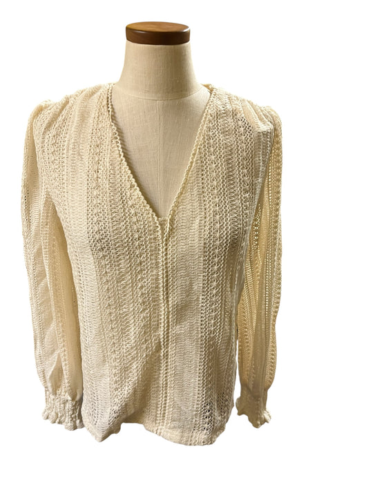 Cream Peace N Love Women's top, Medium