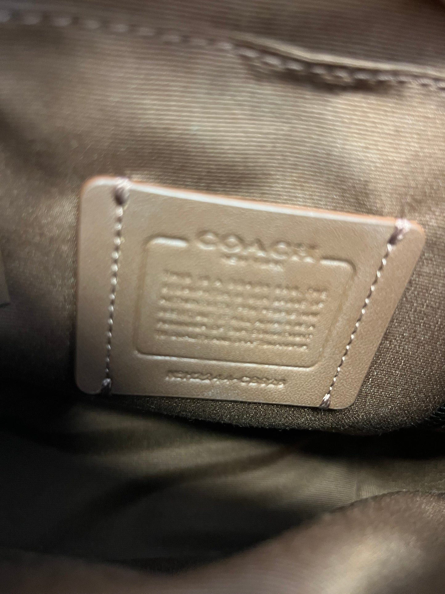 Khaki Coach Purse