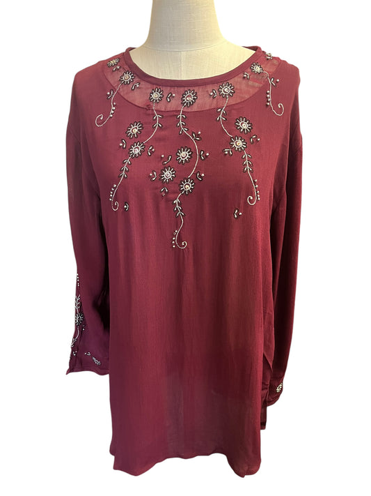 Maroon Shopping with Anthony Women's top, Small