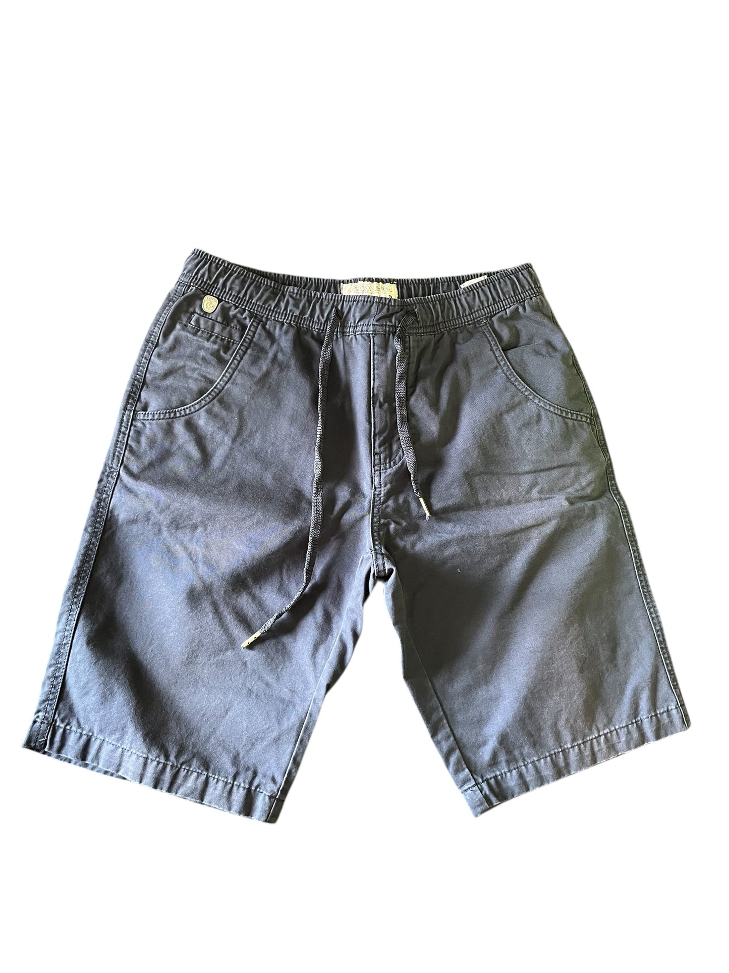 Navy Cotton & Silk shorts, Large