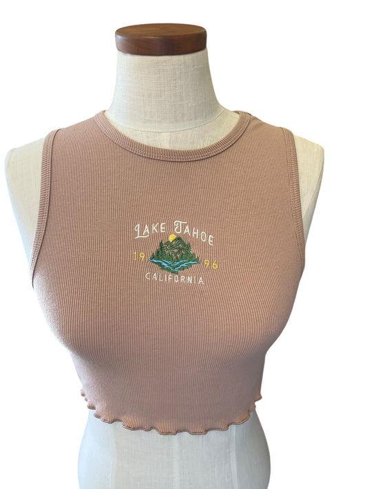 Tan Social Scene Juniors top, XS
