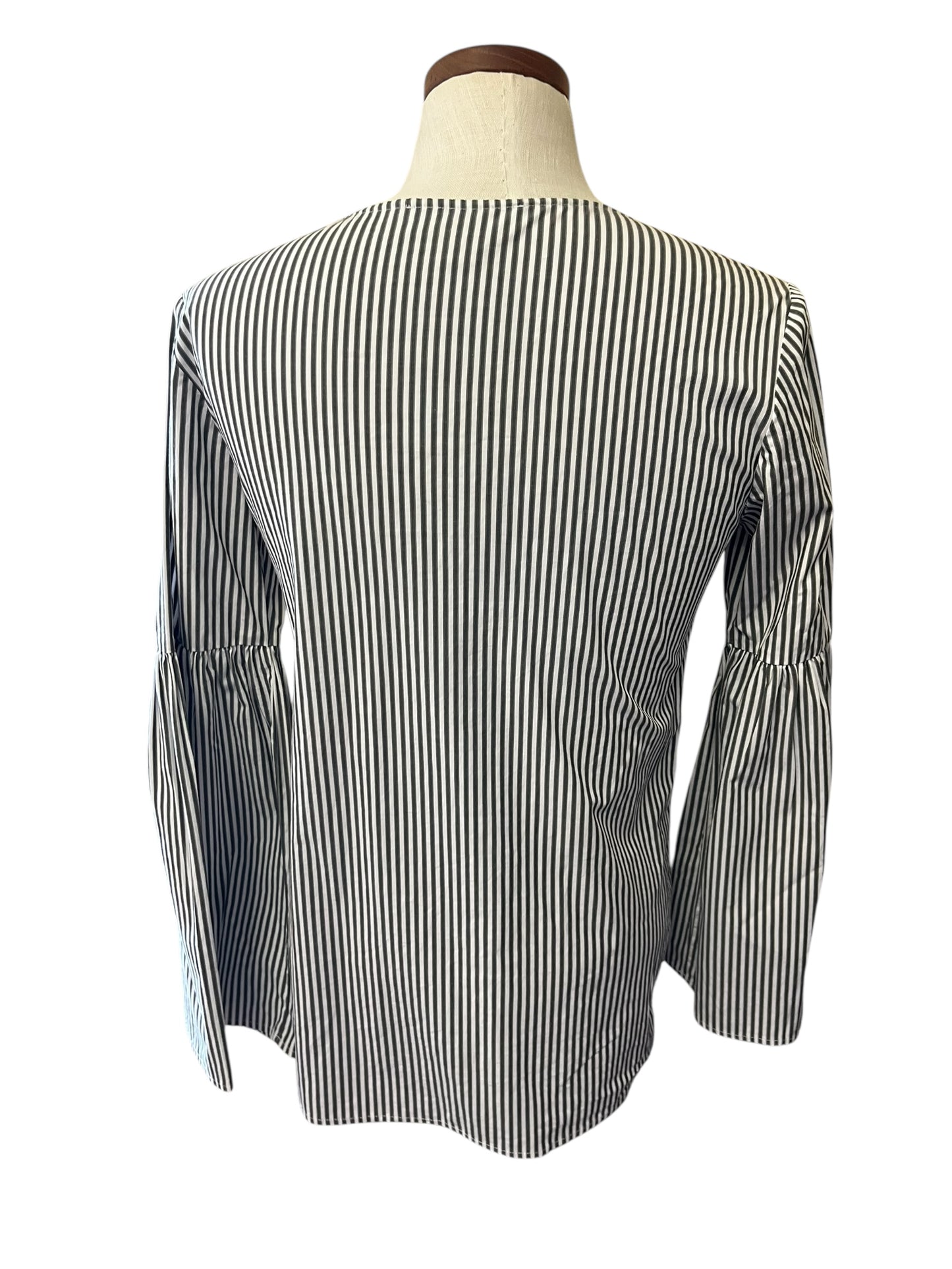 Grey Striped Michael Michael Kors Women's top, xs