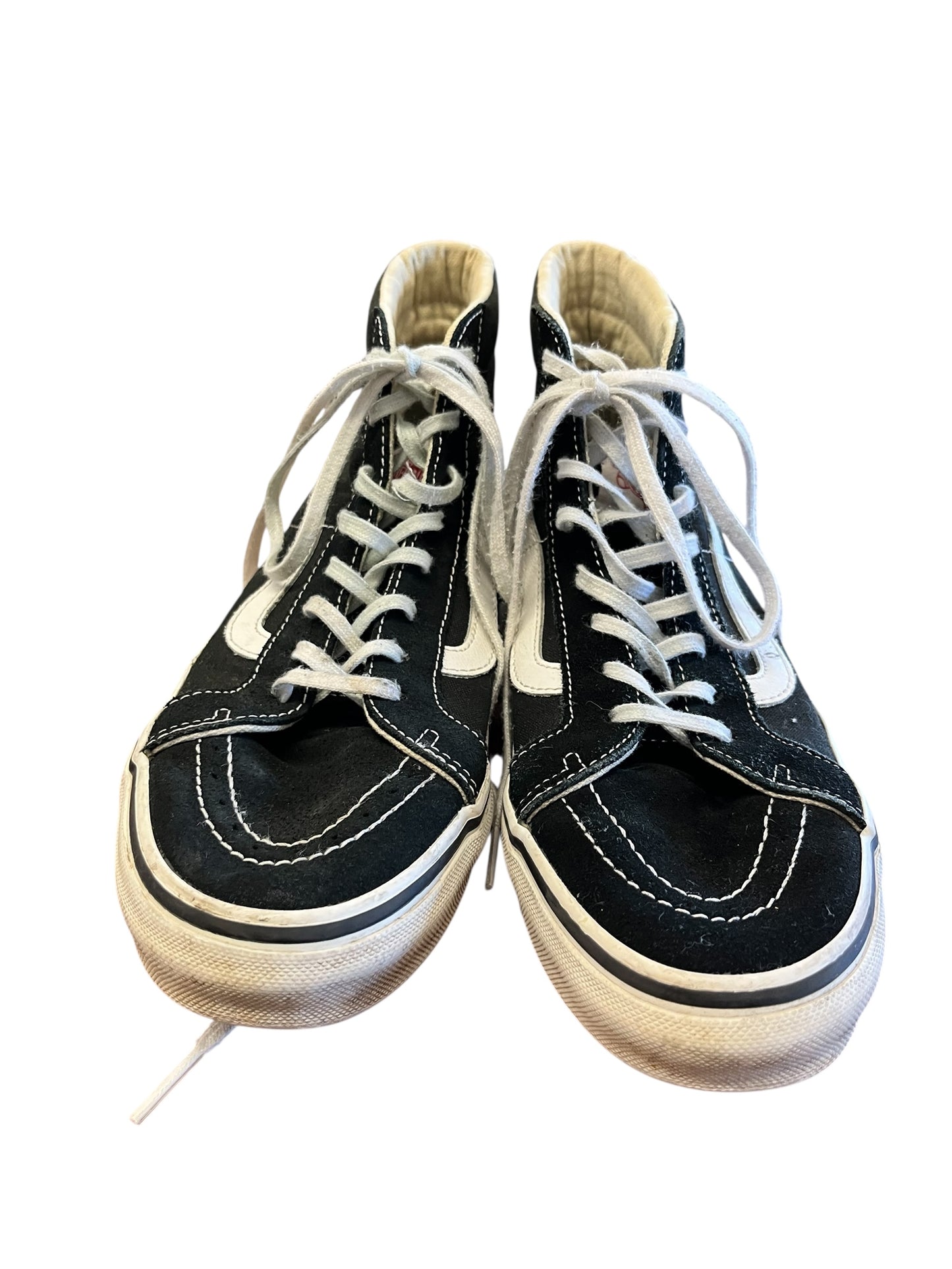 black,white Vans Sneakers, 8.5