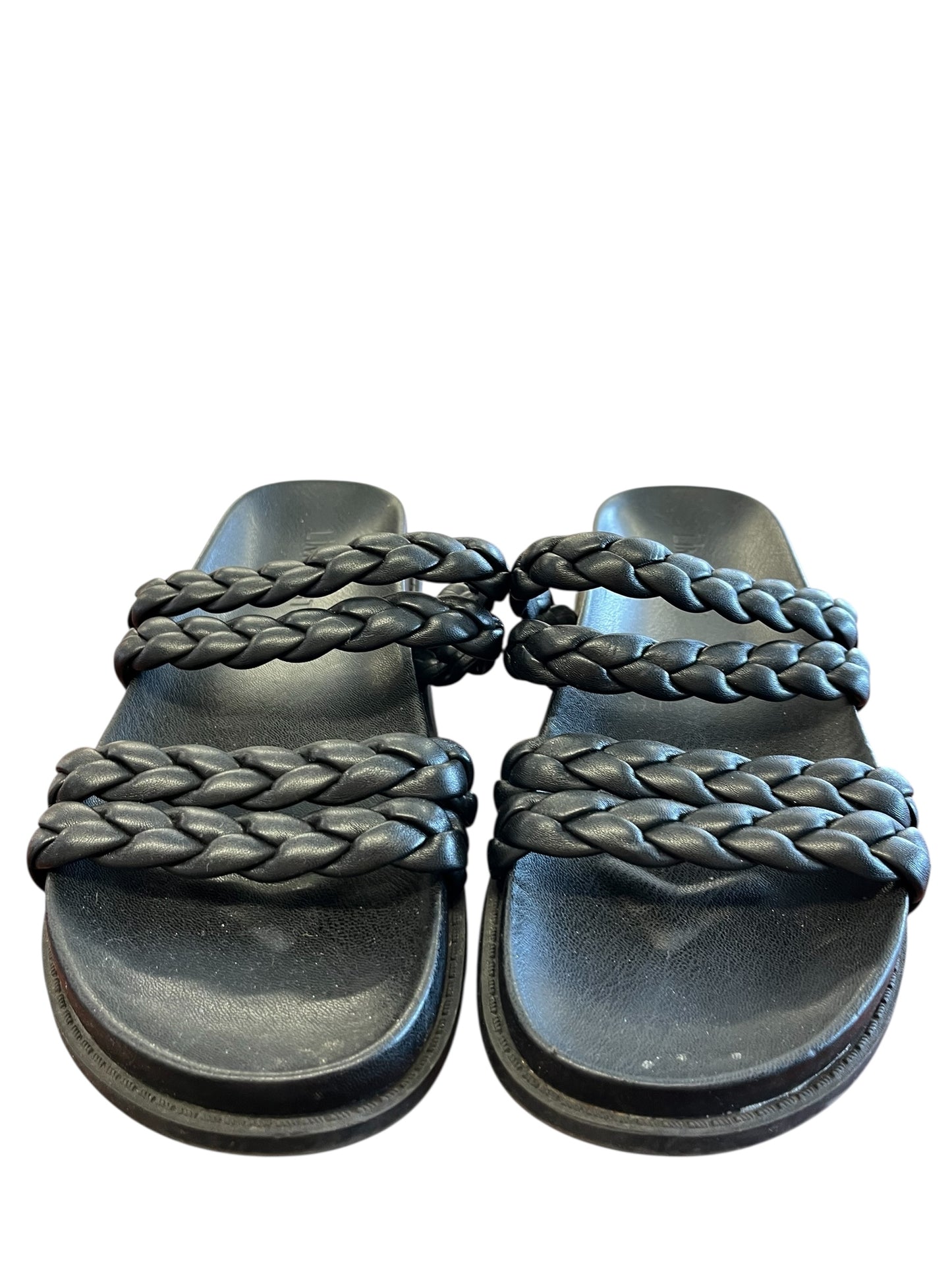 Black limelight sandals, 9