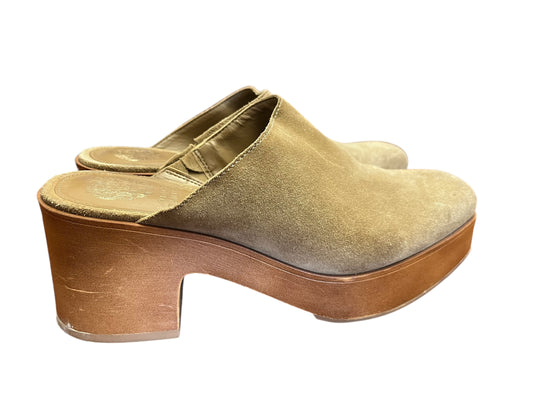 Tan Vince Camuto Clogs, 7.5