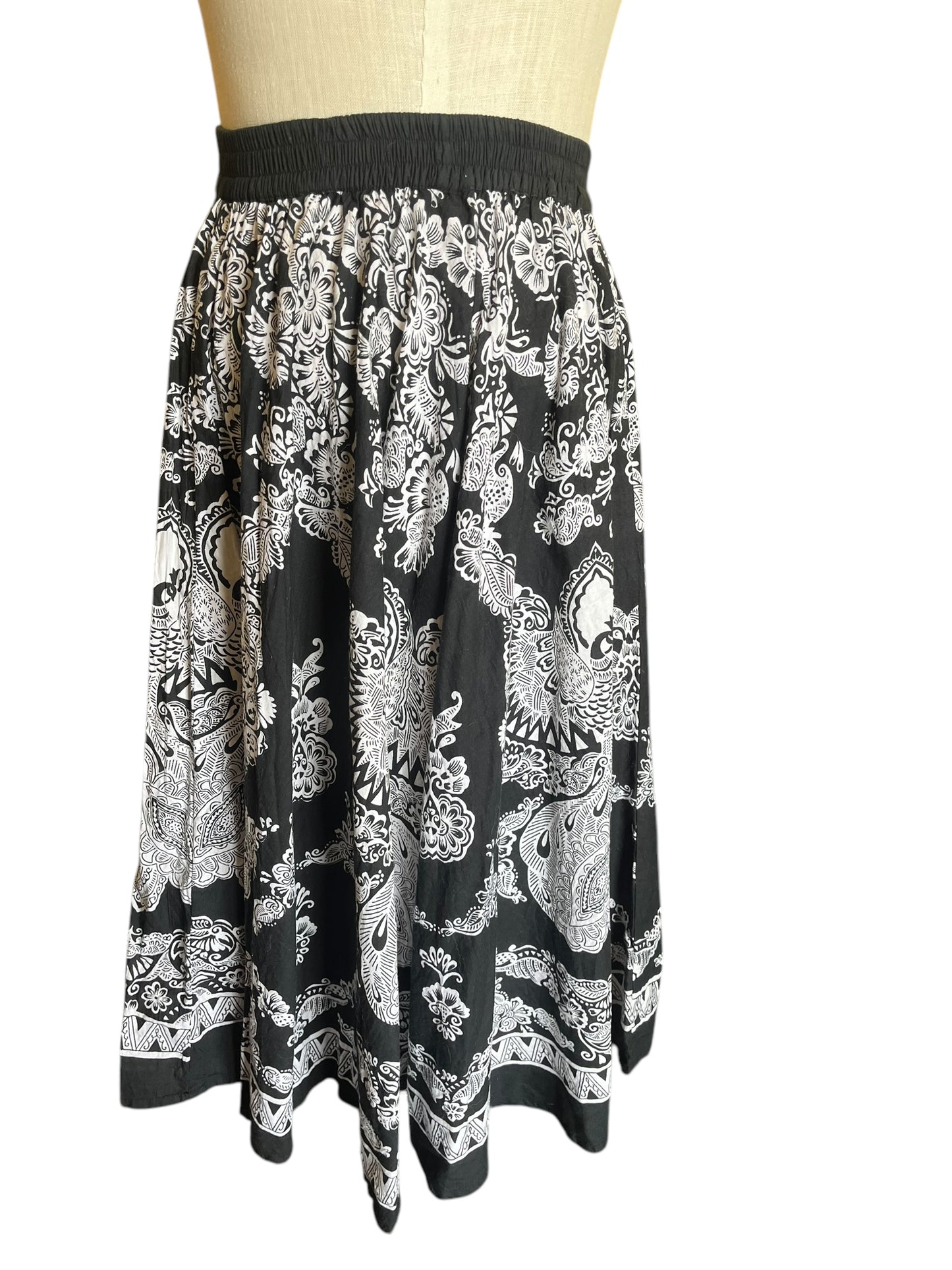 black,white Studio West Skirt, Small